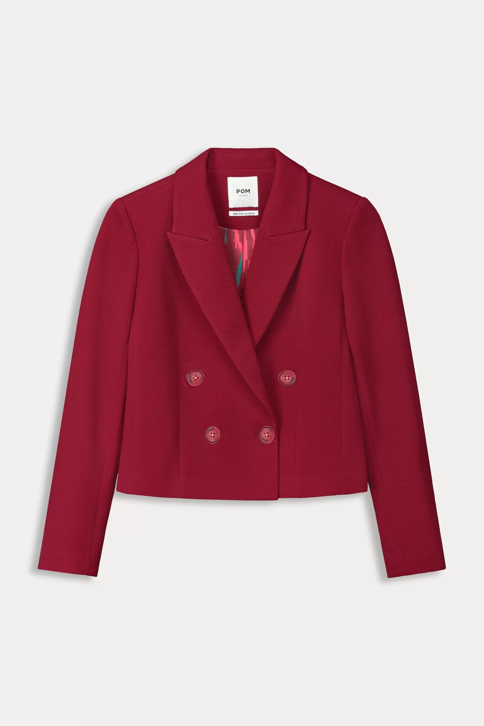 Co-Ords | Suits | POM Amsterdam BLAZER Short Burgundy Red