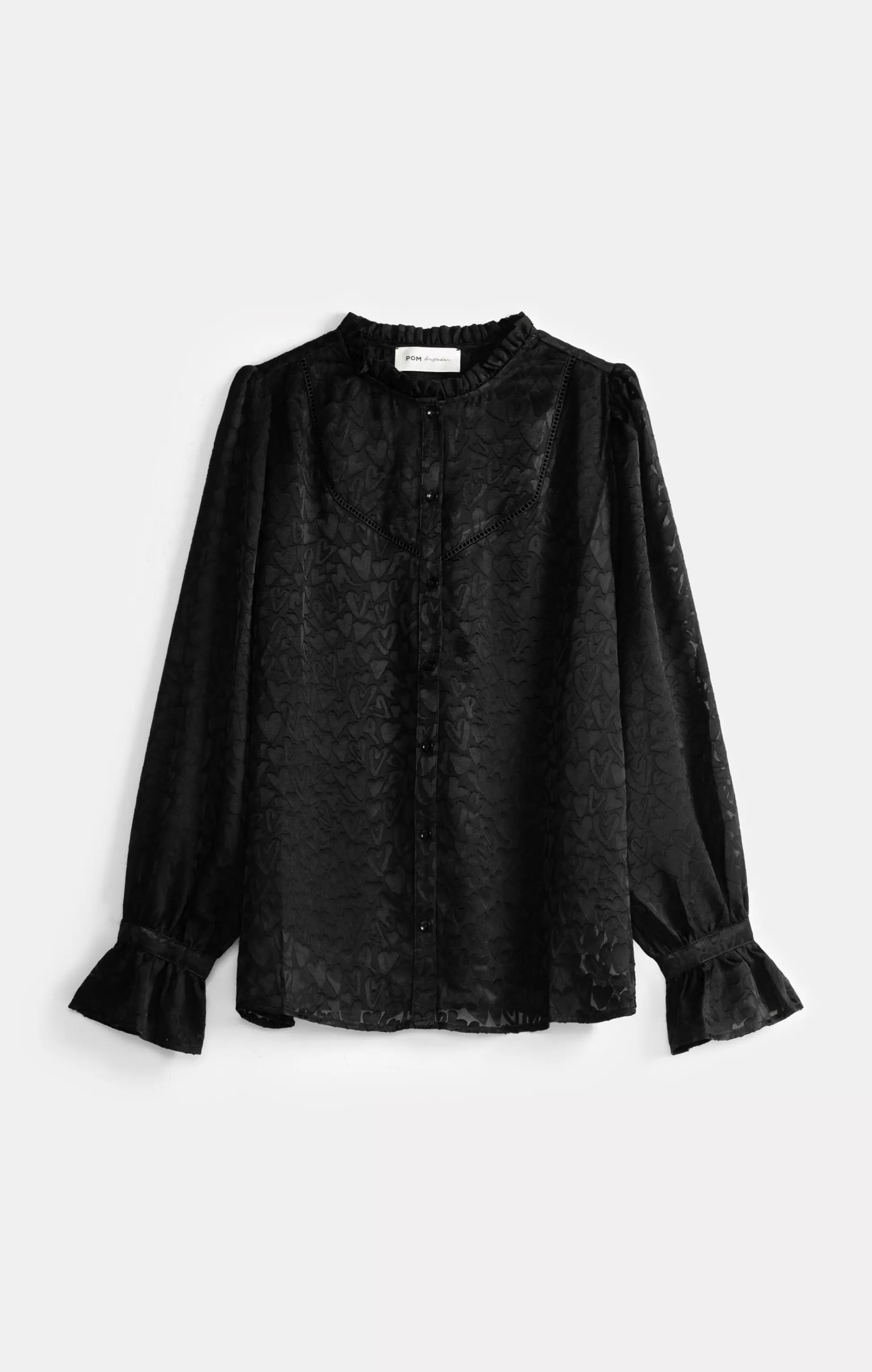 Blouses | POM Amsterdam BLOUSE Hearts Black