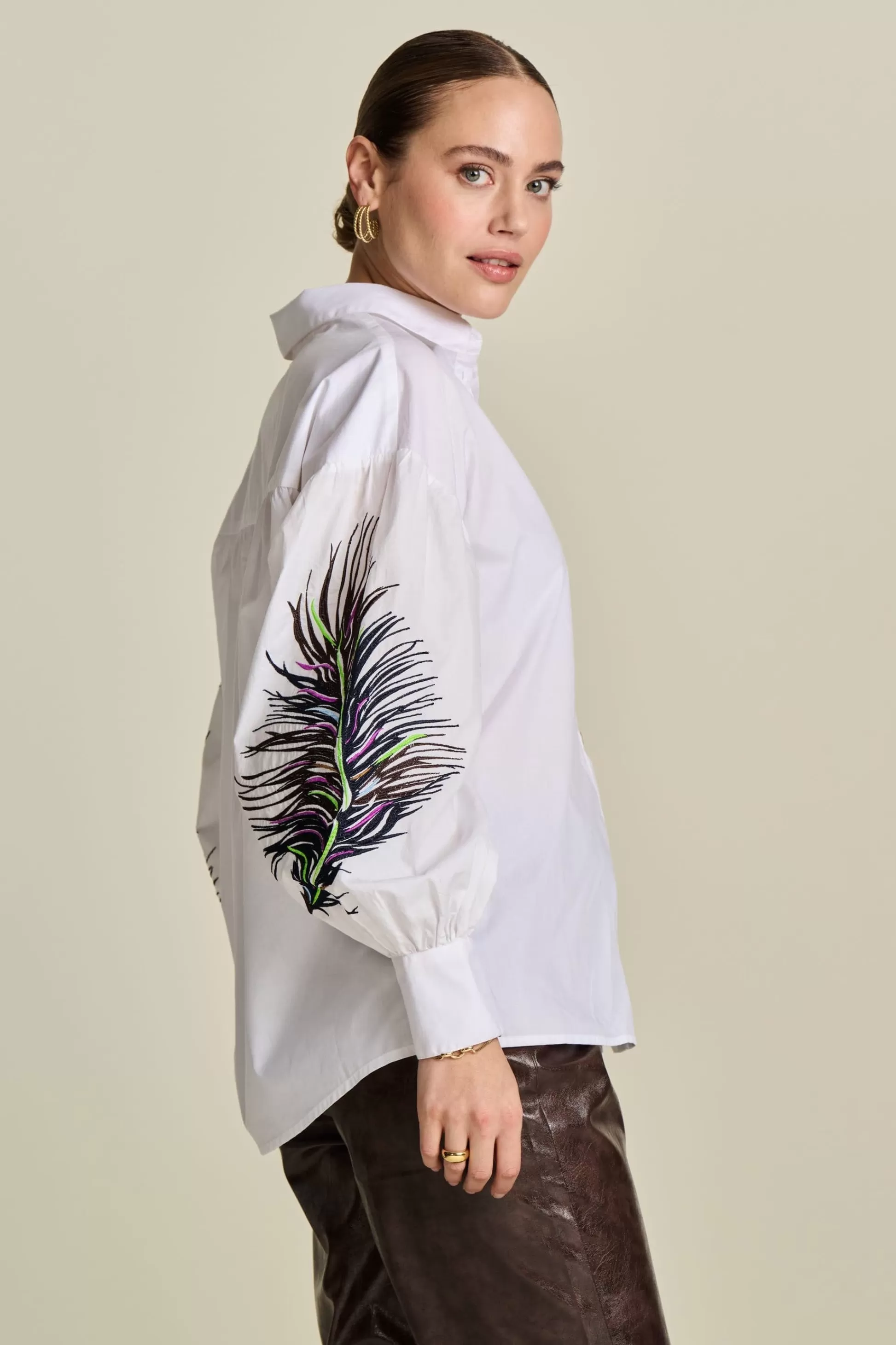 Blouses | POM Amsterdam BLOUSE Maxime Feather White