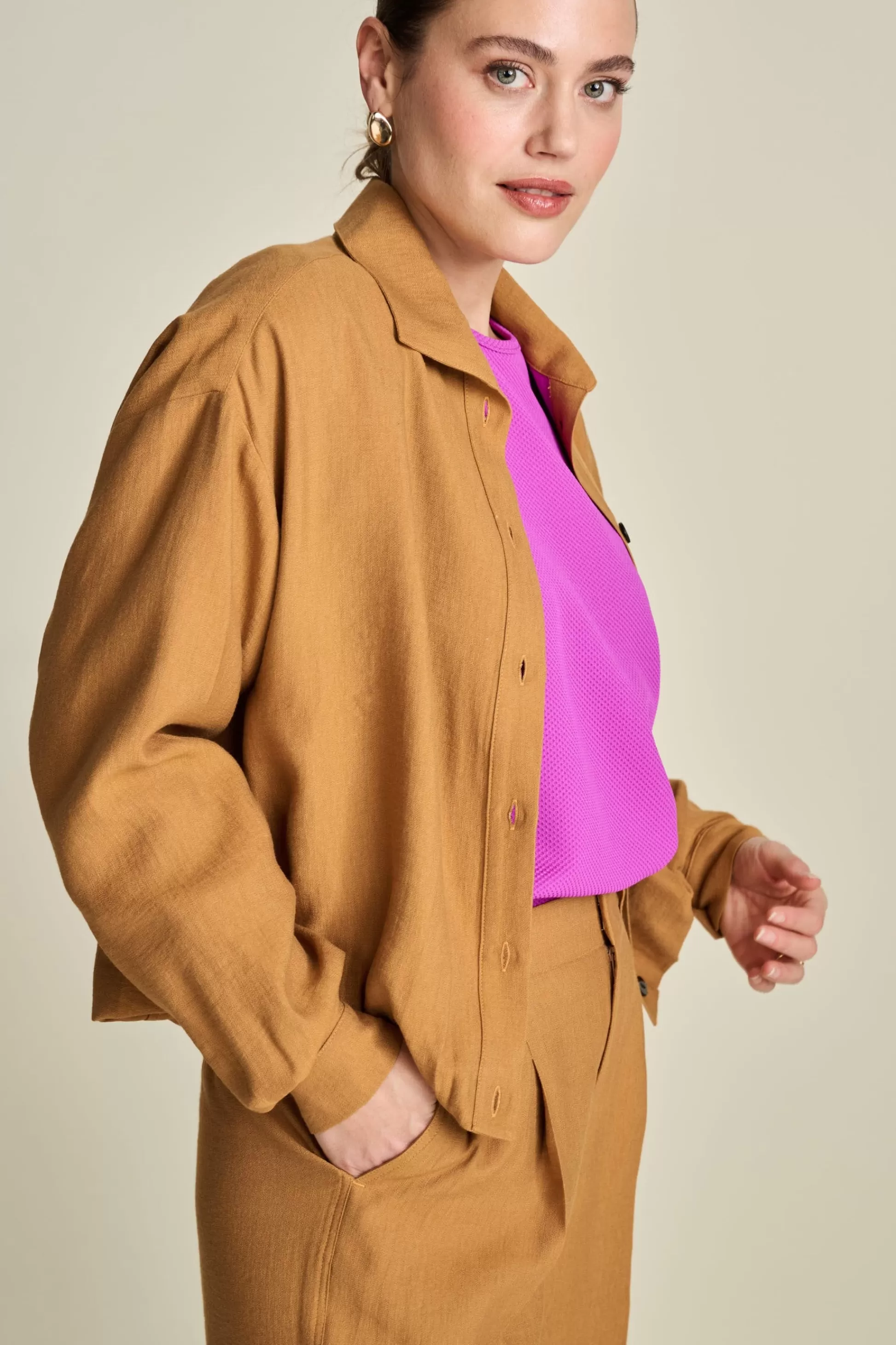 Co-Ords | Blouses | POM Amsterdam BLOUSE Sugar Brown