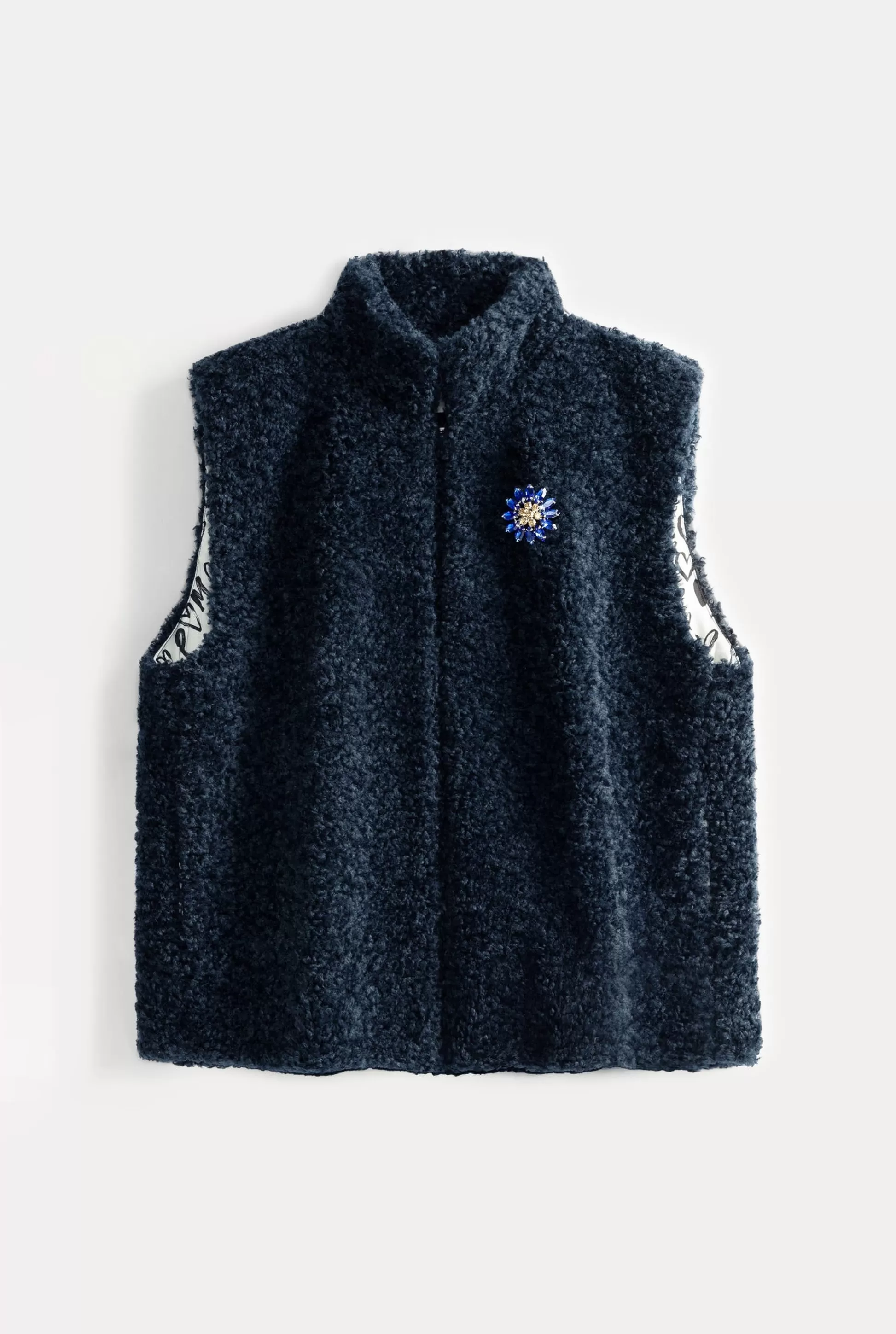 Gilets | Jassen & Blazers | POM Amsterdam GILET Teddy Love Navy