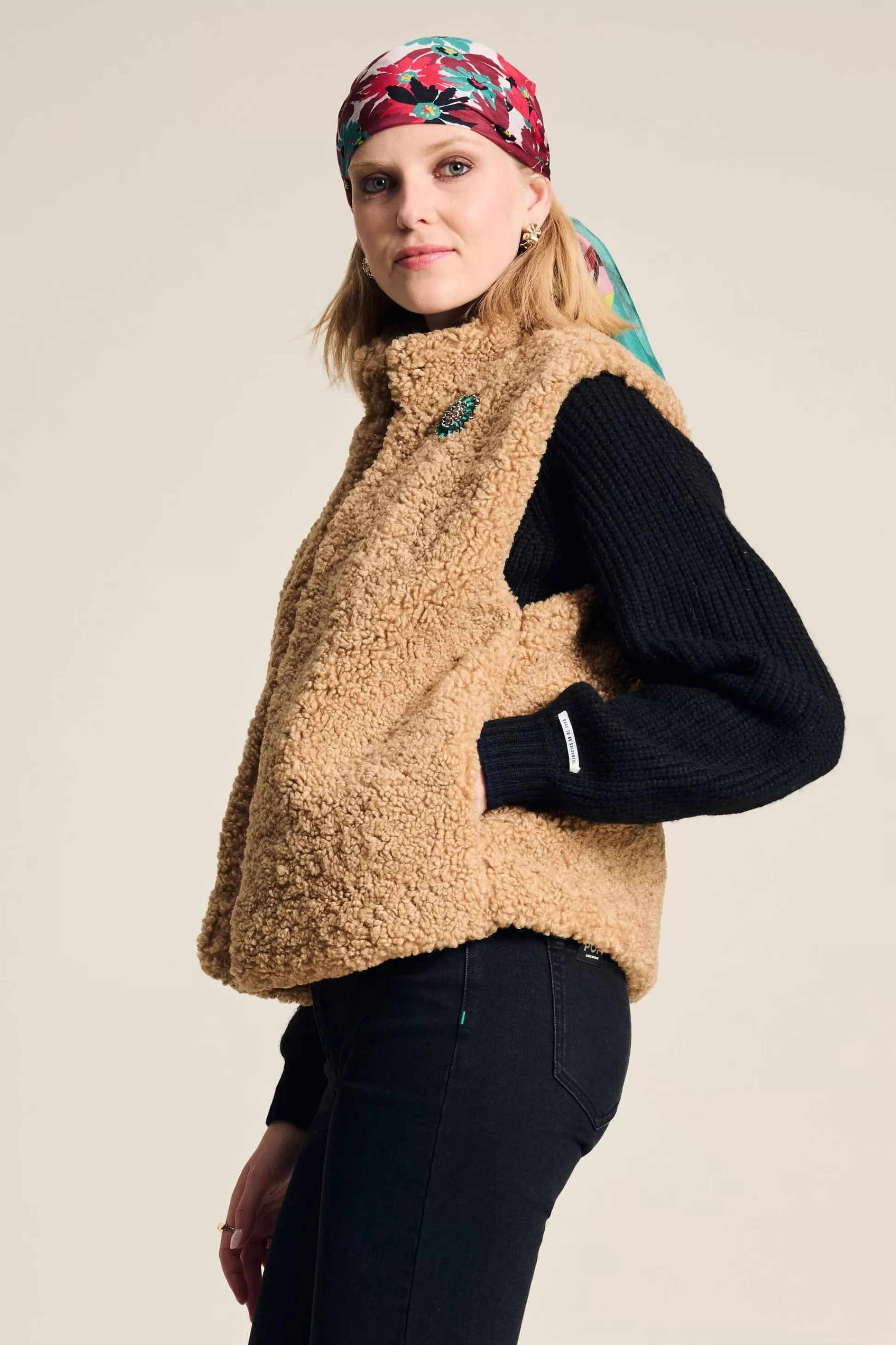 Gilets | Jassen & Blazers | POM Amsterdam GILET Teddy Love Vintage Brown