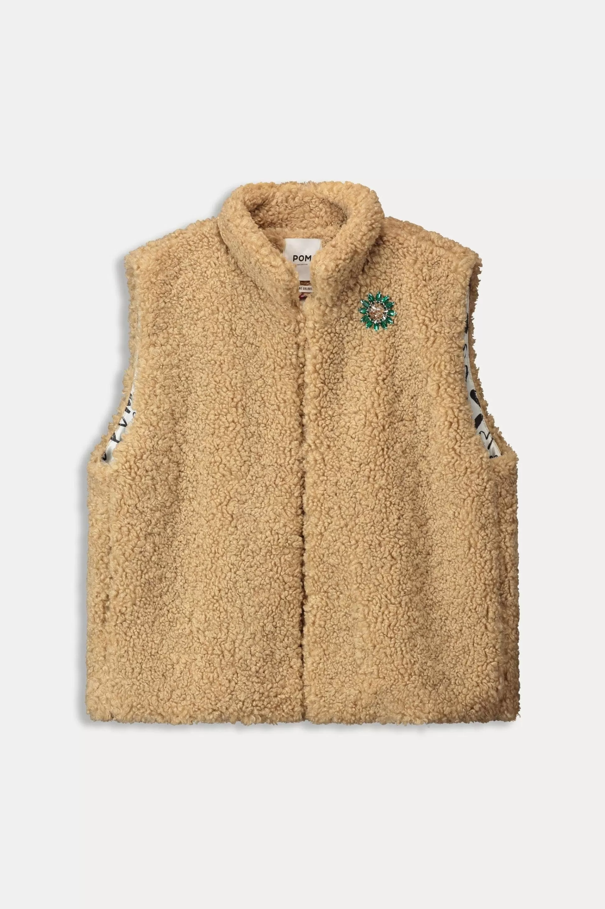Gilets | Jassen & Blazers | POM Amsterdam GILET Teddy Love Vintage Brown