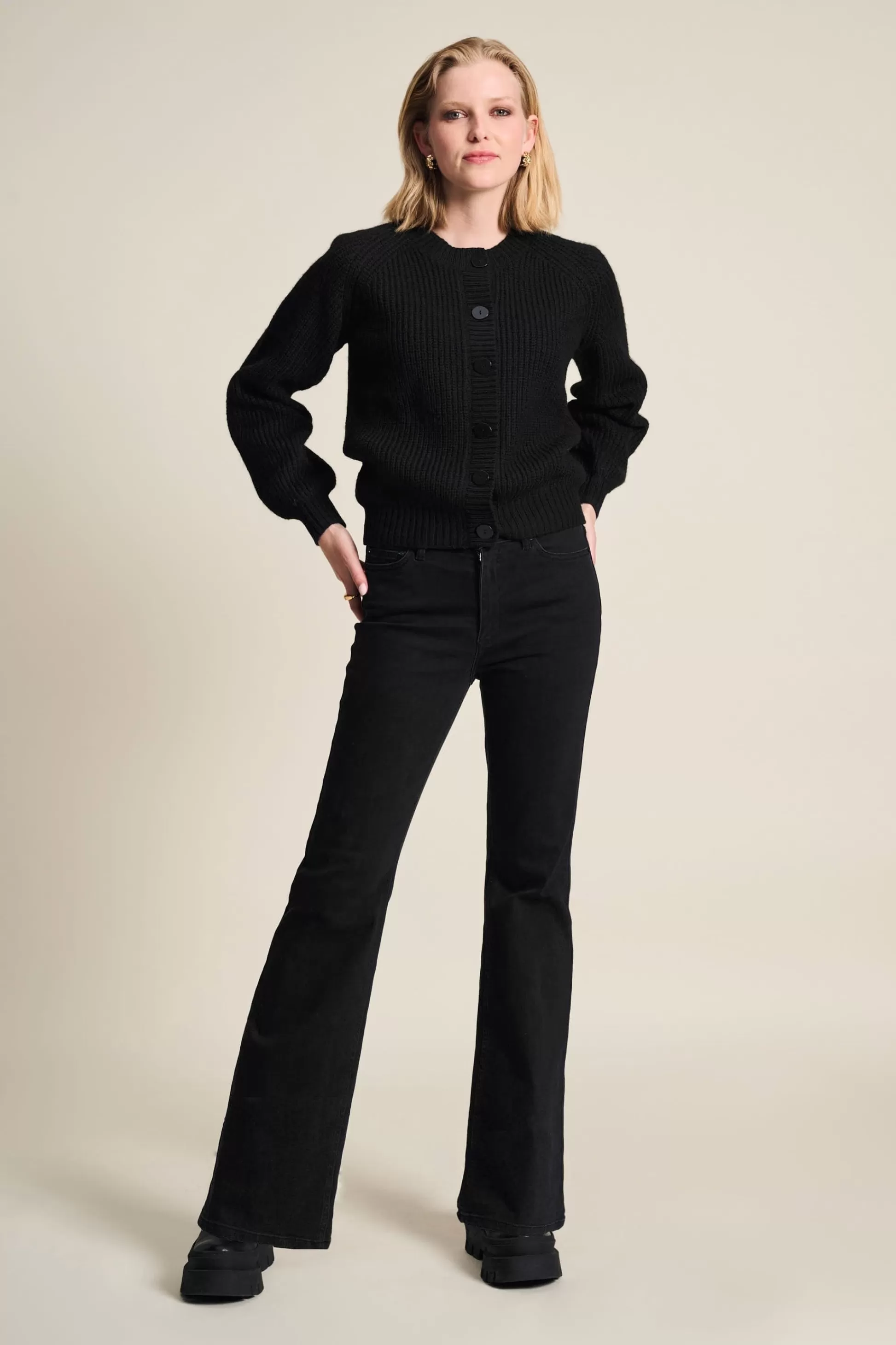 Jeans | Broeken | POM Amsterdam JEANS Esmee Flare Vintage Black