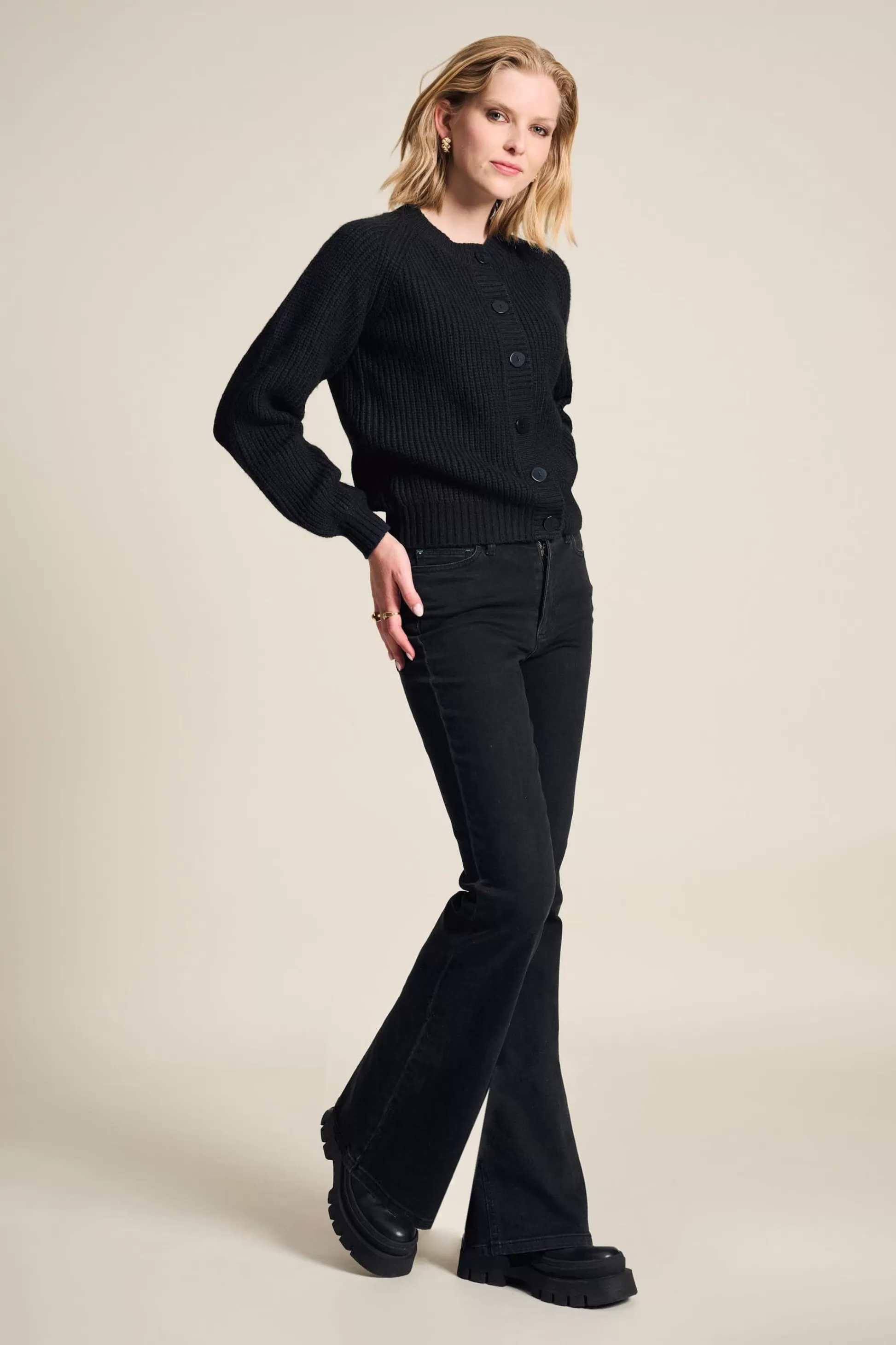 Jeans | Broeken | POM Amsterdam JEANS Esmee Flare Vintage Black