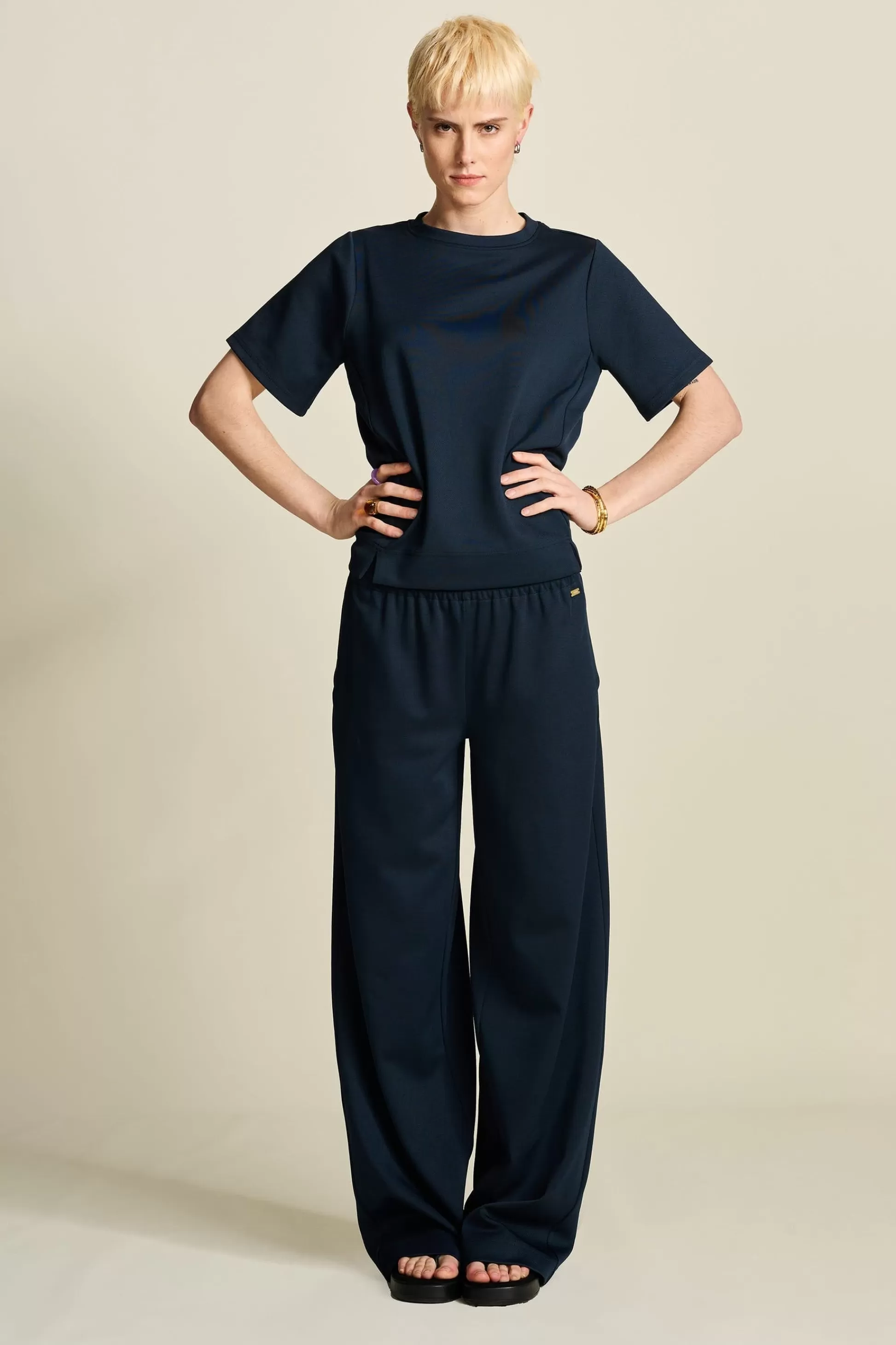 Co-Ords | Tops & Turtlenecks | POM Amsterdam TOP Nina Dark Navy